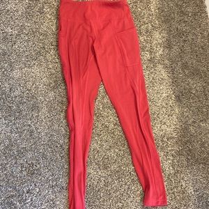 Pink straight leggings